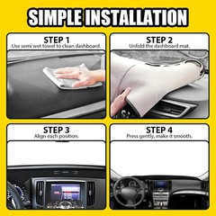 Black Dash Mat Dashboard Cover Pad For Infiniti G25 G35 G37 Q40 Q60 2008-15 1-5X