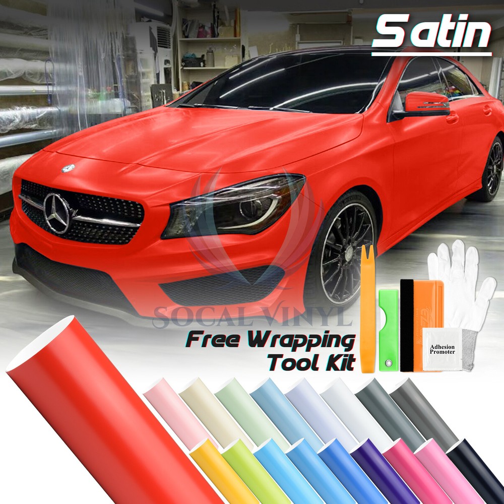 Premium Satin Matte Flat Vinyl Wrap Sticker Sheet Decal Bubble Free Air Release
