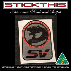 Holden HSV SV Walkinshaw Group A – Bonnet, Boot and Guard Badge Decal 57mm, VL