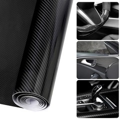 6D High Gloss Carbon Fiber Vinyl Wrap PVC Waterproof DIY Film for Car Motorcycle