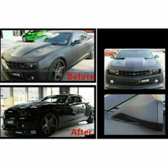 3/4/5D Ultra Shiny Gloss Glossy Black Carbon Fiber Vinyl Wrap Sticker Decal