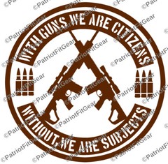 With Guns We Are Citizens,Gun Rights,Molon Labe,We The People,Custom Vinyl Decal