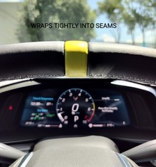 C8 Corvette COMBO/COMPETITION YELLOW STEERING WHEEL&TEAM CORVETTE VINYL STRIPES