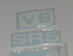 WHITE TOYOTA TRUCK TAILGATE LOGOS DECAL 89-95 pickup LETTERS STRIPE V6 SR5