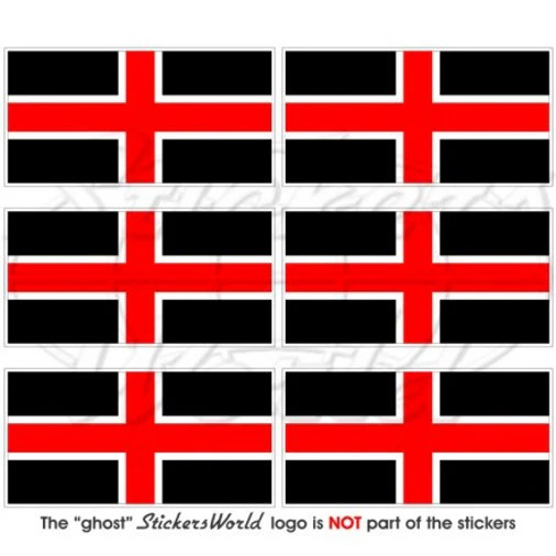 DURHAM City Flag, Durham County England UK 40mm (1.6″) Stickers Decals X6