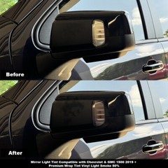 Crux Moto Mirror Tint Overlay Light Smoke 50% for Chevrolet & GMC 1500 19+