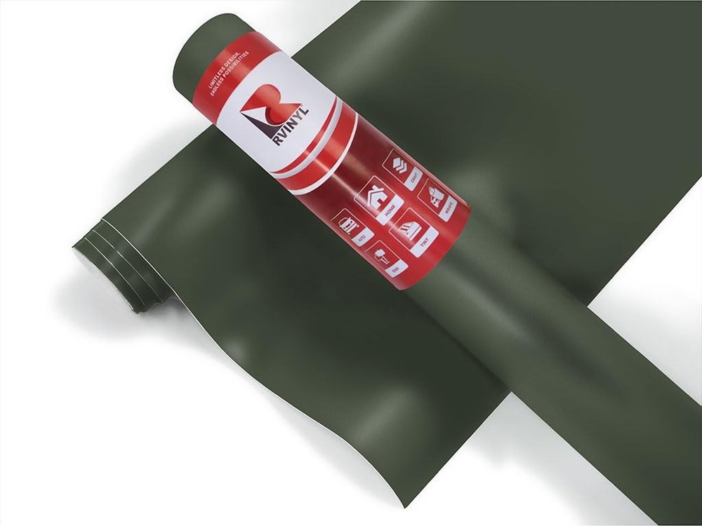 Matte Military Green Vinyl Car Wrap 5ft x 3ft BubbleFree Vehicle Film