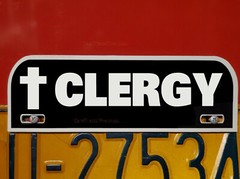 CLERGY License Plate Topper