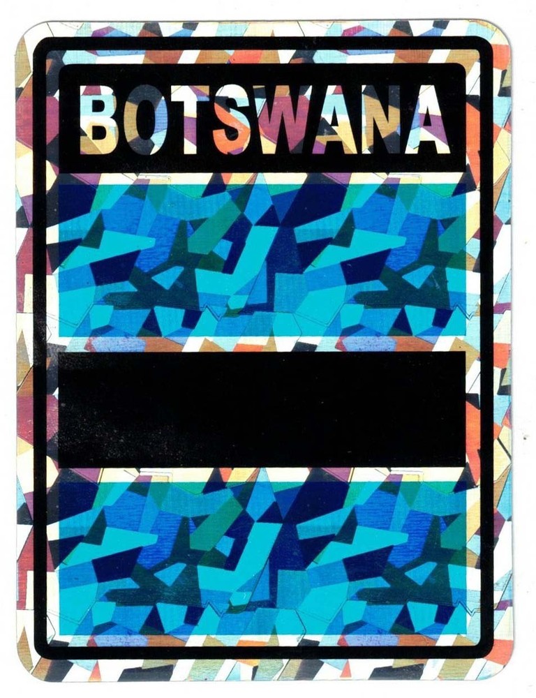 Pack Of 50 Botswana Country Flag Reflective Decal Bumper Sticker DC-035