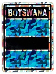 Pack Of 50 Botswana Country Flag Reflective Decal Bumper Sticker DC-035