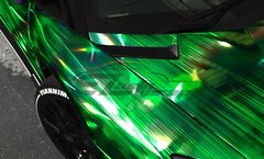 Holographic Brushed Aluminum Emerald Green Rainbow Car Vinyl Wrap Sticker Sheet