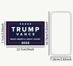 3×5 Inch Rectangle President Donald Trump JDVance Make America 2024 Sticker MAGA