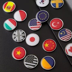 French Flag Circular Metal Emblem Badge France FR Sticker Free Shipping!