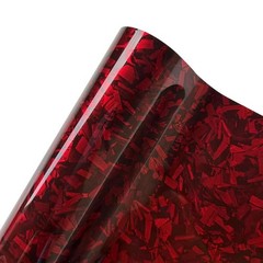 High Glossy Forged Carbon Fiber Vinyl Wrap Film Black Red Car Body Decal Sticker