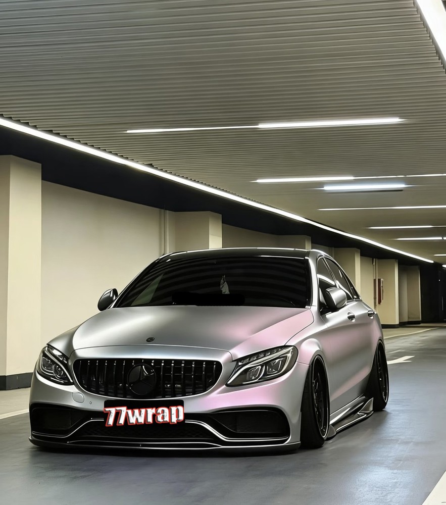 PET Silver Pink Tech Satin Matte Pearl Metal Car SUV Vinyl Wrap Sticker 75FT US