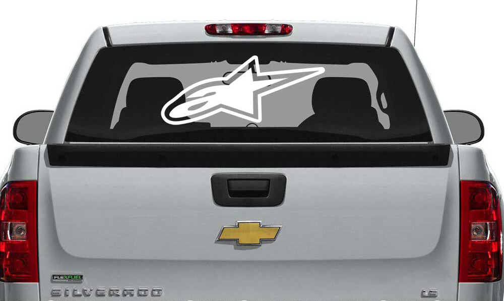 24″ XLarge Alpinestars Vinyl Decal Sticker: Cars, SUV, Boats, Truck, Mx, BMX