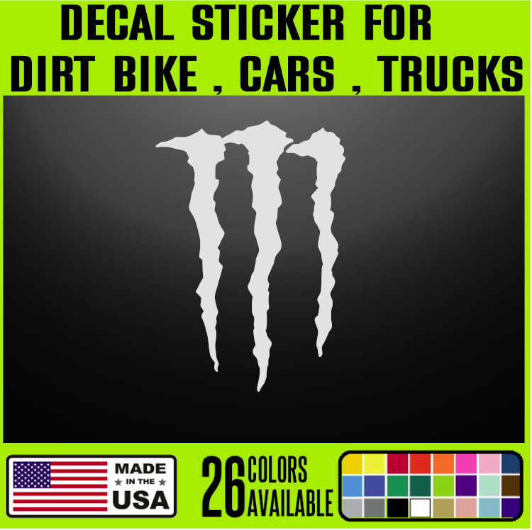 MONSTER Off Road ATV Racing Decal Sticker Dirt Bike Motocross 4 Wheeler Car – 1