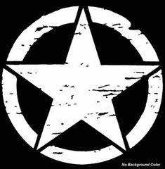 Distressed Army Star Body Hood Decoration Bumper Sticker For Jeep Wrangler