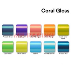 Coral Gloss Ice Blue Metallic Sticker Decal Vinyl Wrap Sheet Film DIY