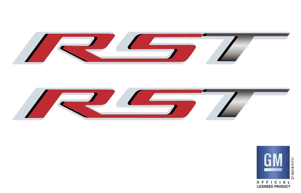 2019 20 21 22 Chevy Silverado RST Truck Bed Side Decal Stickers Set Pair Red RS