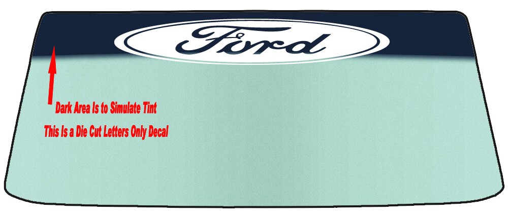 FITS FORD CUSTOM WINDSHIELD BANNER DIE CUT DECAL – APPLICATION TOOL INCLUDED