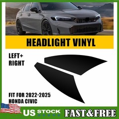 For 2022-25 Civic Headlight Side Marker Precut Black Vinyl Tint Overlays 1~10X