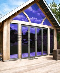 Purple Chrome Window Tint One Way Mirror Film UV Heat Reflective Home Office DIY