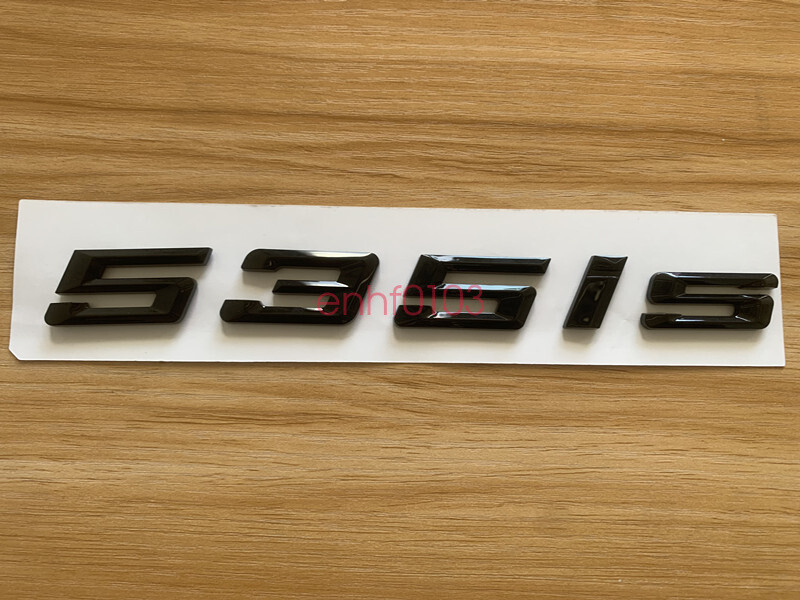 Gloss Black 3D ABS Letters Trunk 535is Emblem Rear Badge for BMW 2017-2022 535is