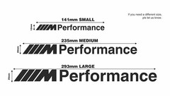 M Performance Logo Sticker Decal Badge BMW M1 M2 M3 M4 M5 M6 Small Medium Large