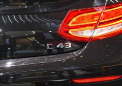 Black E43 + AMG + BITURBO 4 MATIC Trunk Emblem Badge Sticker for Mercedes Benz