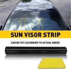 Universal Windshield Film Sun Black Strip Visor Premium Vinyl Decal 10*60 inch