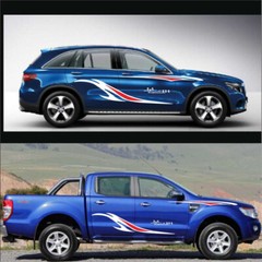 Stripes Graphics Stickers Vinyl Decals Sun-proof Waterproof For Car Body Side
