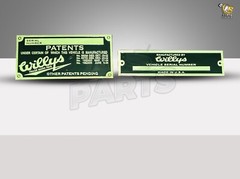Heavy Duty Vehicle Serial Number Data Patents Plate Brass For Willys Jeeps