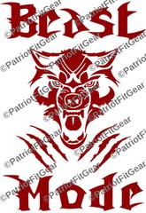 Beast Mode,Wolf,Exercise,Wellness,Fitness,Goal,#BeastMode,Motivation,Vinyl Decal