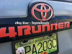 Toyota 4Runner Rear Emblem Decals – 2017 2018 2019 2020 2021 2022 2023 2024