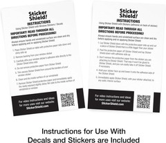 Durable Windshield Sticker Applicator with 4 Rectangular Sheets Included