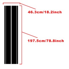 78.8” White Rally Racing Style Stripe Decal Sticker For Ford Mustang Etc