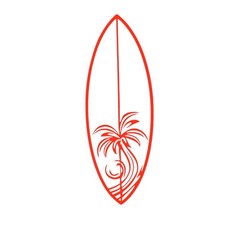Surfboard Vinyl Decal for Vehicle Windows Laptops Any Smooth Surface design #21