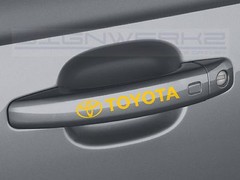 Toyota Door Handle Decal Sticker logo TRD Camry Celica FRS 4 runners – Set of 4