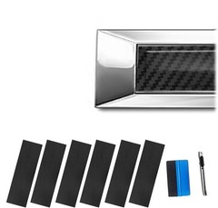 6X Carbon Fiber Emblem Vinyl Wrap Kit For Chevy Bowtie Logo Universal Stickers