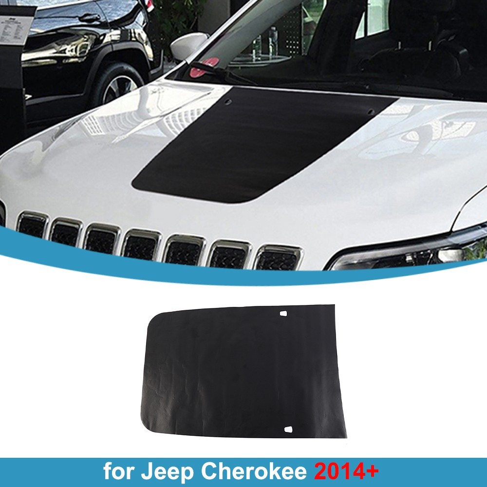 for 2014-2026 Jeep Cherokee Front Engine Hood Decal Sticker Trim PVC Matte Black
