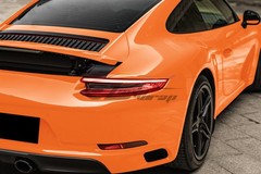 High Gloss Flame Orange Car Vinyl Wrap Sticker Decal Sheet Film DIY Air Release