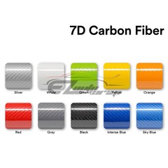 7D Premium High Gloss Carbon Fiber Vinyl Wrap Bubble Free Air Release Decal 6D