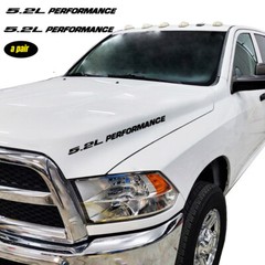 5.2L PERFORMANCE Hood Car Stickers Decals Emblem For Dodge Ram 318 Magnum 2PCS