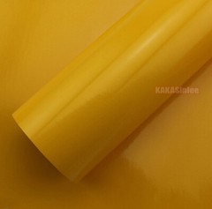 Full Car Wrap 50FT x 5FT Flexible Glossy Yellow Metallic Vinyl Sticker Film US
