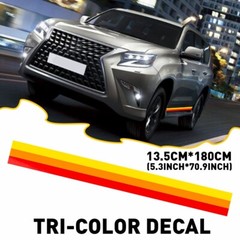 Classic Retro Style Tri-Color Stripe Decal Sticker Side skirt For Toyota/Lexus D