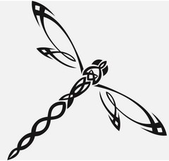 Dragonfly Tribal Braid Phone Sticker (2 Inch) Cool Waterproof Vinyl Decal