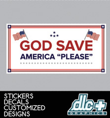 God Save America Decal
