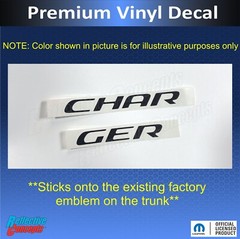 CHARGER Emblem Overlay Decal Sticker for 2015-2023 Dodge Charger