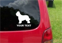 2 (PCS) Briard Dog Decals with custom text 20 Colors To Choose From